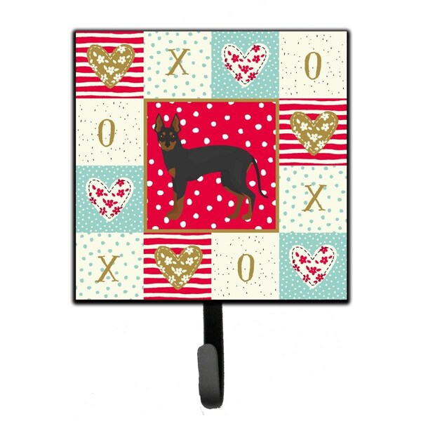Carolines Treasures 4.25 x 1 x 7 in. English Toy Terrier No.2 Love Leash or Key Holder CK5833SH4 - main